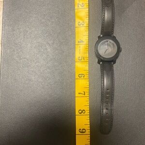 MOVADO BOLD Black Leather Men's Watch circa 2010